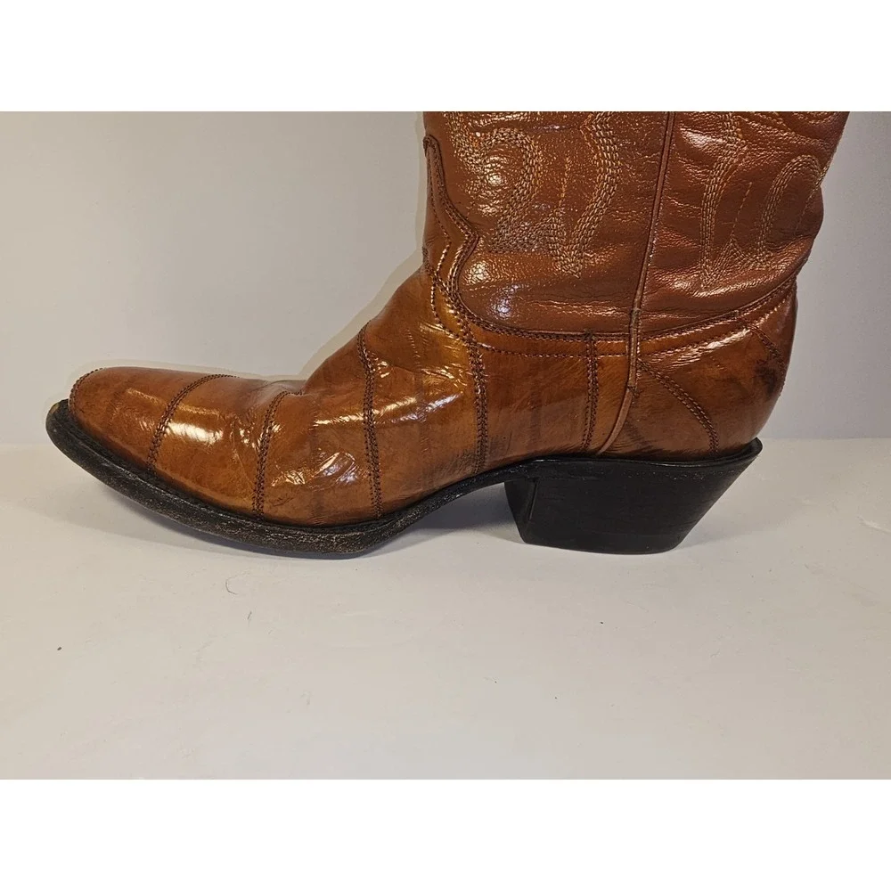 Rebelde Women's Vintage Tan‎ Leather Bootd Size 7C Made In Mexico